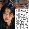 Music Festival Decorative Gems Halloween Scar Gem Face Stickers, Rhinestone Wound Body Art Unique Shape Diamonds Decals, Waterproof Self Adhesive