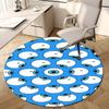 1pc Easter Egg Pattern with Eyeballs. Round Carpet, Perfect for Decorating Chairs, Living Rooms, Or Bedrooms, for Living Room.011