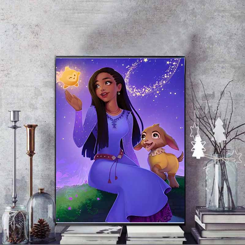 Disney Diamond Painting Star Wish Warm Scene Cute Cartoon Cross Stitch Complete Set Creative Sewing Mosaic 5D DIY Home Decor