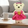 10pcs/set Plush Doll Mini Bear Flower Bouquet Plush Animal Cartoon Bouquet Doll  Graduation Gifts