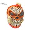 Niche Horror Collection Pieces Halloween Skull Apples Resin Statue, Gothic Spooky Decor with Tabletop Props Worm, Prop for Party Haunted House, Unique