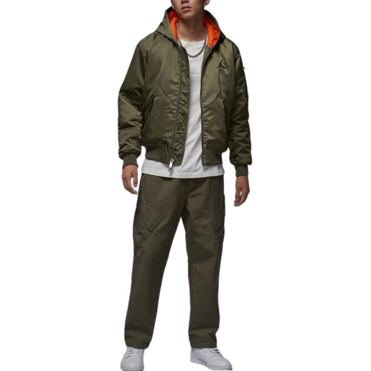 Jordan Loose Fit Hooded Warm Zip Jacket Men Jackets HV0541-222