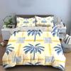 Palm trees and grid. Bedding sets Duvet cover sets Duvet covers Pillowcases(1*Duvet Cover 2*Pillowcases without duvet insert)