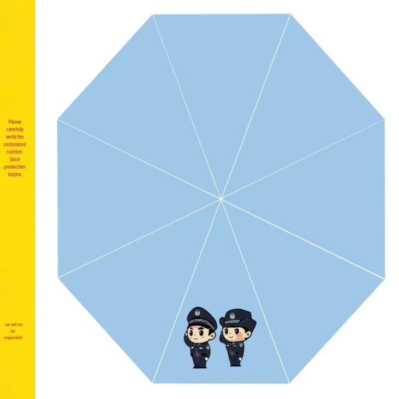 Custom Logo Semi-Automatic Folding Umbrella