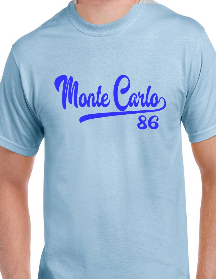Monte Carlo 86 1986 Tail Script T-Shirt American Lowrider Car Tee All Colors S