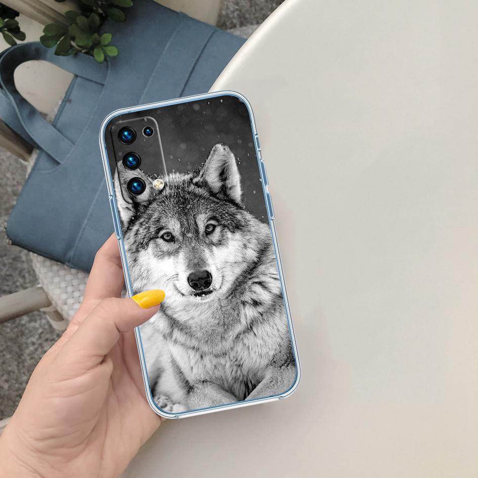 CJ8 Zvířecí Vlk Soft Shell Průhledný Kryt na Telefon pro Motorola Moto Edge 20 30 40 50 S30 Fusion Ultra Pro Neo Lite + G200 G23