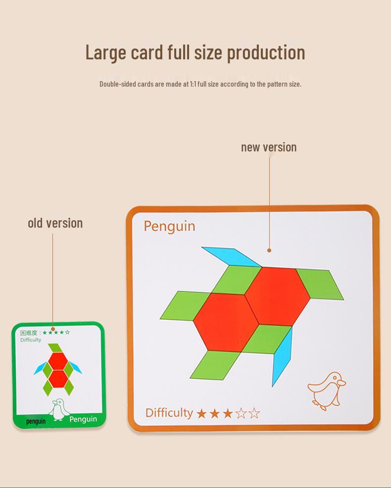 Creative 155-Piece Early Education Geometric Tangram Puzzle for Children