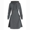 Herbst Damen Schlanke Taille Langes Kapuzen-Sweatshirt