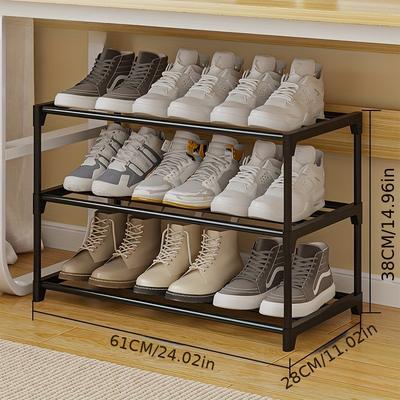 High Quality1pc Multi Tier Shoe Rack Minimalist, 3 Tiers Home Storage & Organization Durable Shelf Shoe Storage Rack, Easy To Assemble Shoe Storage