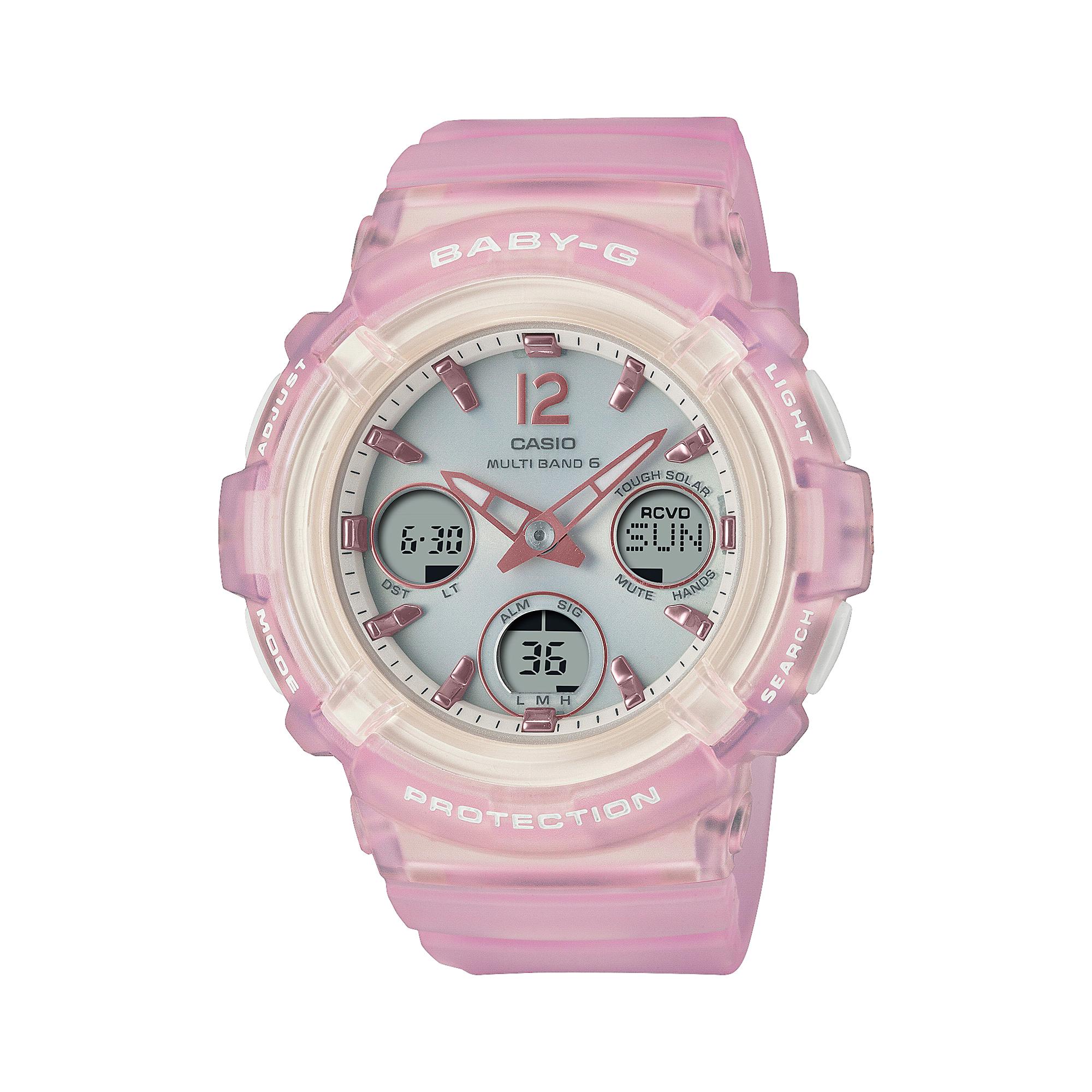 

Casio Men s Resin 100M Water Resistant Analog Shock Resistant Quartz Watch BGA-2800-4A красный
