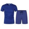 Men's Summer Mesh Basketball Set: Breathable Short Sleeve Tee + Solid Color Shorts
