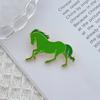 LATS Classic Rhinestone Saddle Horse Brooches for Women Zodiac Animal Lapel Pins Casual Party Accessories New Year Gifts Friends