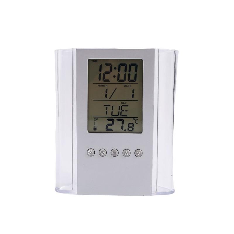 Acrylic Transparent Pen Storing Electronic Calendars Clock Decoration Supplies