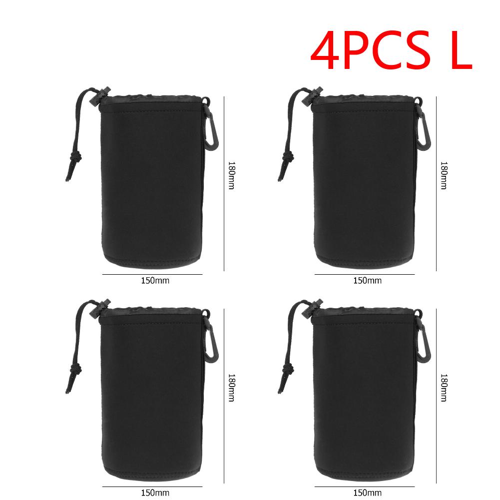 Camera Lens Bag Waterproof Soft Neoprene Camera Lens Pouch Bag Drawstring Protector Case with S M L XL Size
