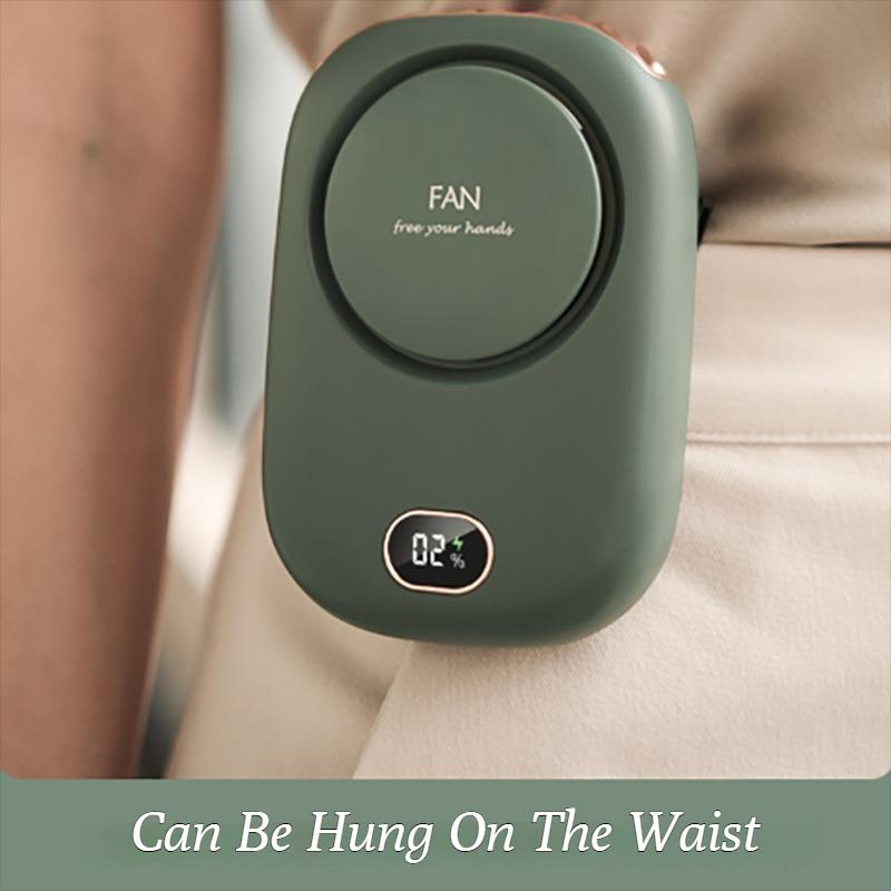 New Cross-Border Lazy Neck Fan - Bladeless USB Charging Mini Fan with Powerful Airflow for Waist & Neck Wear