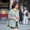 Women's Spring 2025 Loose Fit Denim Jacket - Long Sleeve Casual Korean Style Y2509