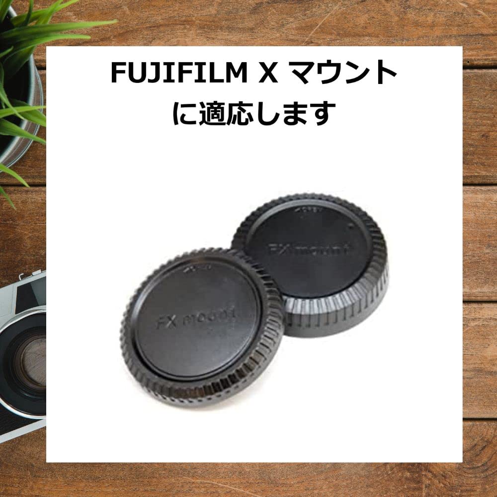 ATAK Compatible Fujifilm X Mount X Lens Rear Caps X Body Caps Total of 6 with Fujifilm X Caps/X (3 Pieces) & (3 Pieces) (Compatible Mount)