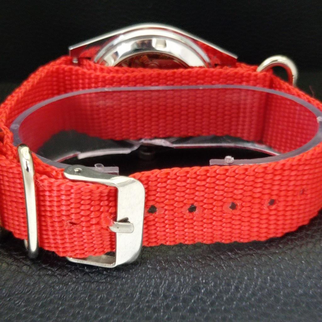 VINTAGE REFURBISHED SEIKO 5 AUTOMATIC 6309A JAPAN MENS RED DIAL WATCH a441228-4