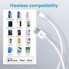 Lot de 3 Câble USB Chargeur pour iPhone - PROSHOP - 1M - Blanc