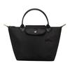 Le Pliage Green 23 Short Handle Zipper Closure Recycled Canvas Dumpling Tote Bag Small Women Tote Bags Black 1621919001