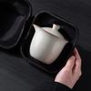 Light Luxury Ru Kiln Open Travel Tea Set Outdoor Portable One Pot Three Cups High-end Business Practical