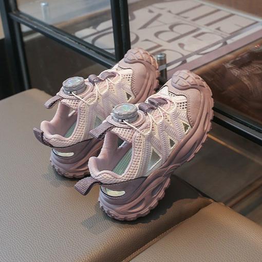Kids Summer Lightweight Sneakers Breathable Mesh Dad Shoes Running Single‑Mesh Sports Shoes