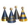 1pc Birthday Hats Kids Boy Girl Black Birthday Party Decorations Happy Birthday Paper Hat Prince Princess Crown