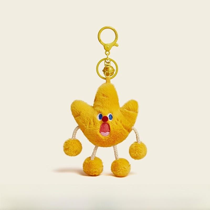 Jinnew Carrots Pumpkins  Screaming Vegetables Plush Keychain Pullstring With