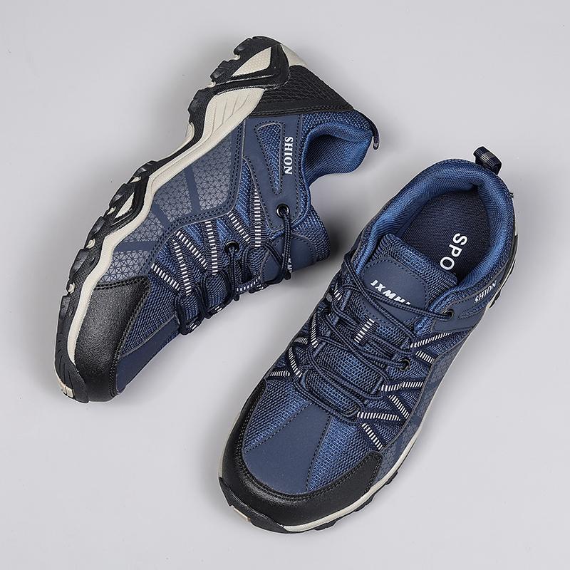 

Мужская спортивная обувь, походная обувь, синие кроссовки для мужчин, повседневная спортивная обувь для активного отдыха, противоскользящая, большого размера EU: 46 синий