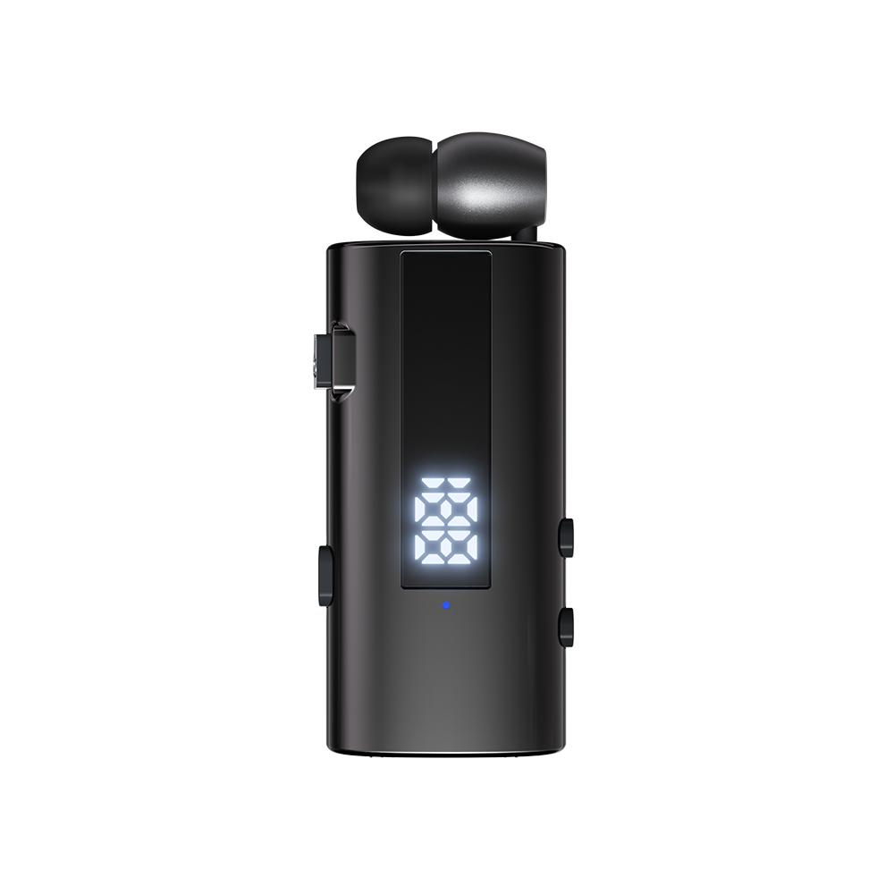 K92 Bluetooth 6.0 Lavalier Business Headset Call 30h/Music 50h Vibration Reminder LED Digital Display With Mic Wireless Earphone