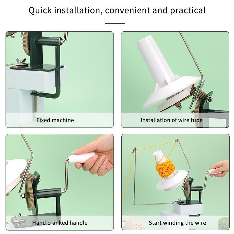 Hånddrevet Garnvinde Fiber Ull Snor Nøste Trådvinde Maskin For DIY Sy Hekling Laging Håndverktøy