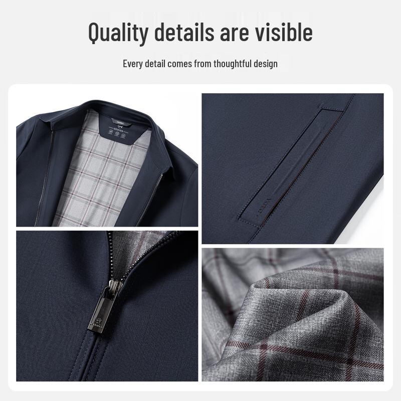 MONTAGUT Men's Windproof Water-repellent Lapel Jacket