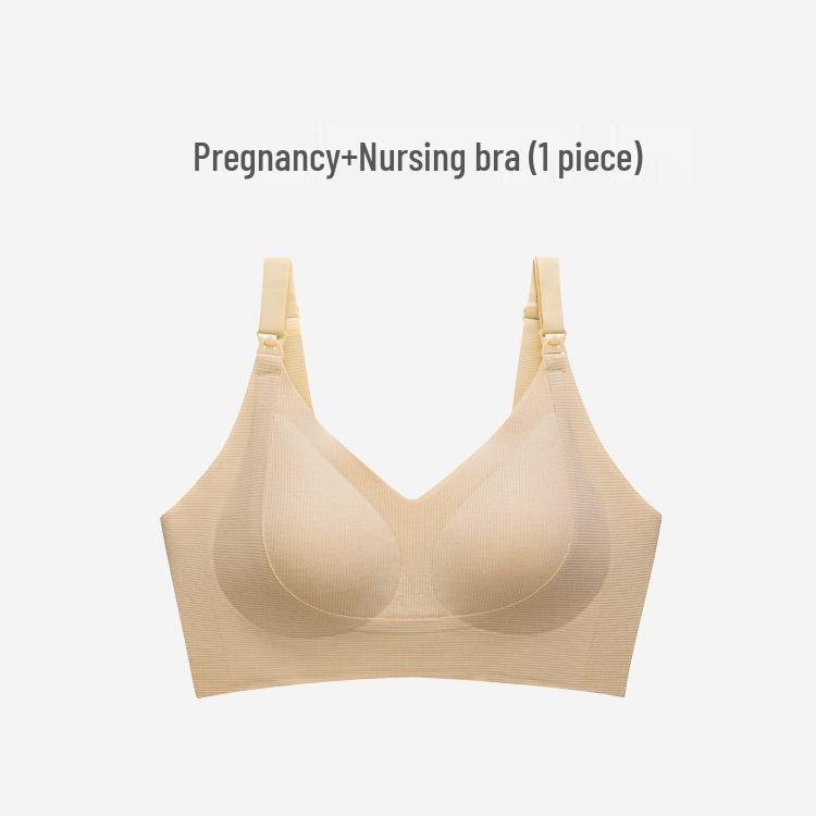 

Всесезонный бюстгальтер для кормления и послеродовой: Предотвращающий провисание, дизайн с застежкой спереди для беременности и кормления грудью M имбирный/жёлтый