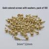 Golden, Silver, and Black Self-Tapping Wide Head Screws with Washers