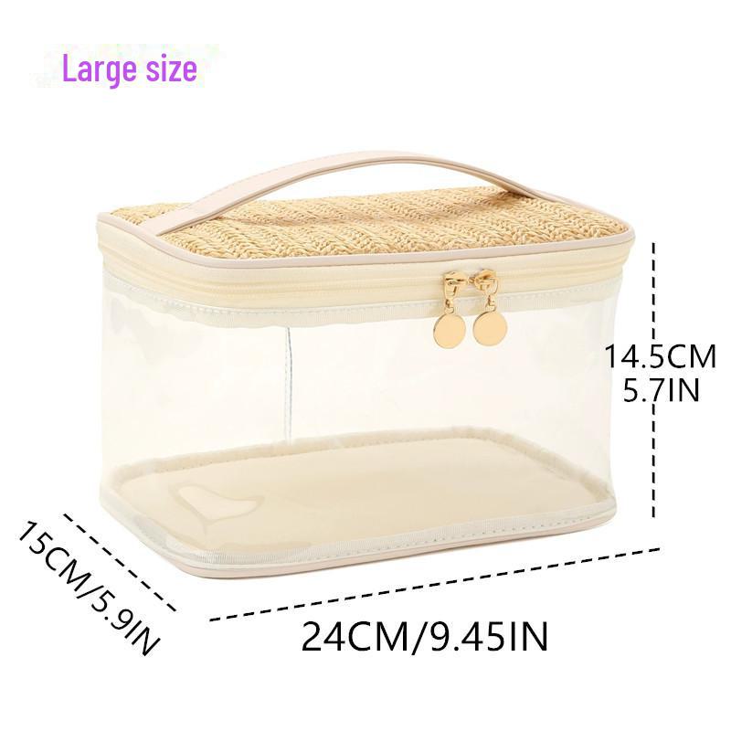 2024 Portable Large-Capacity PVC Travel Toiletry & Cosmetic Bag with Chic Fragrance Design