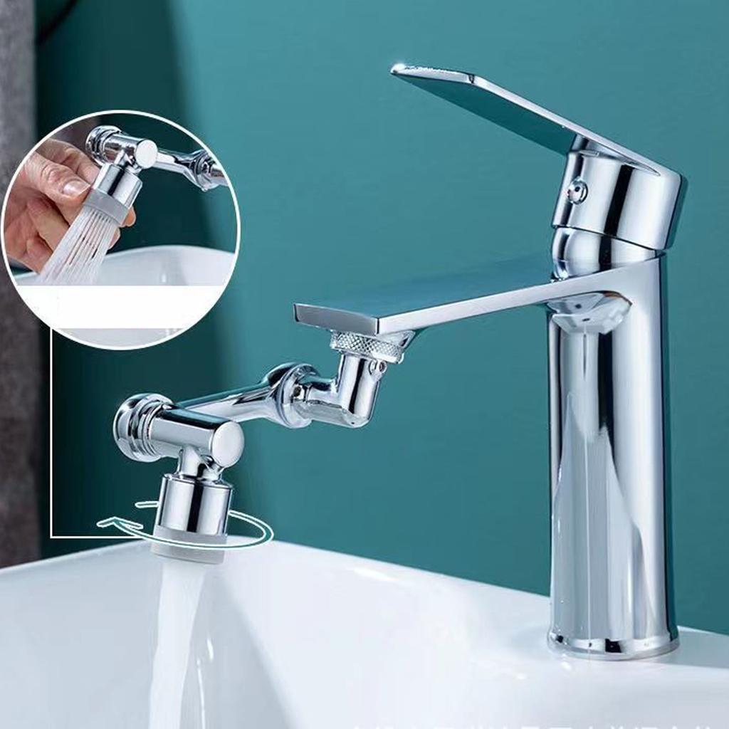 Swivel Faucet Aerator Rotating Faucet Extender Splashproof Universal Sink Water Aerator 2 Mode Outlet Robotic Arm for