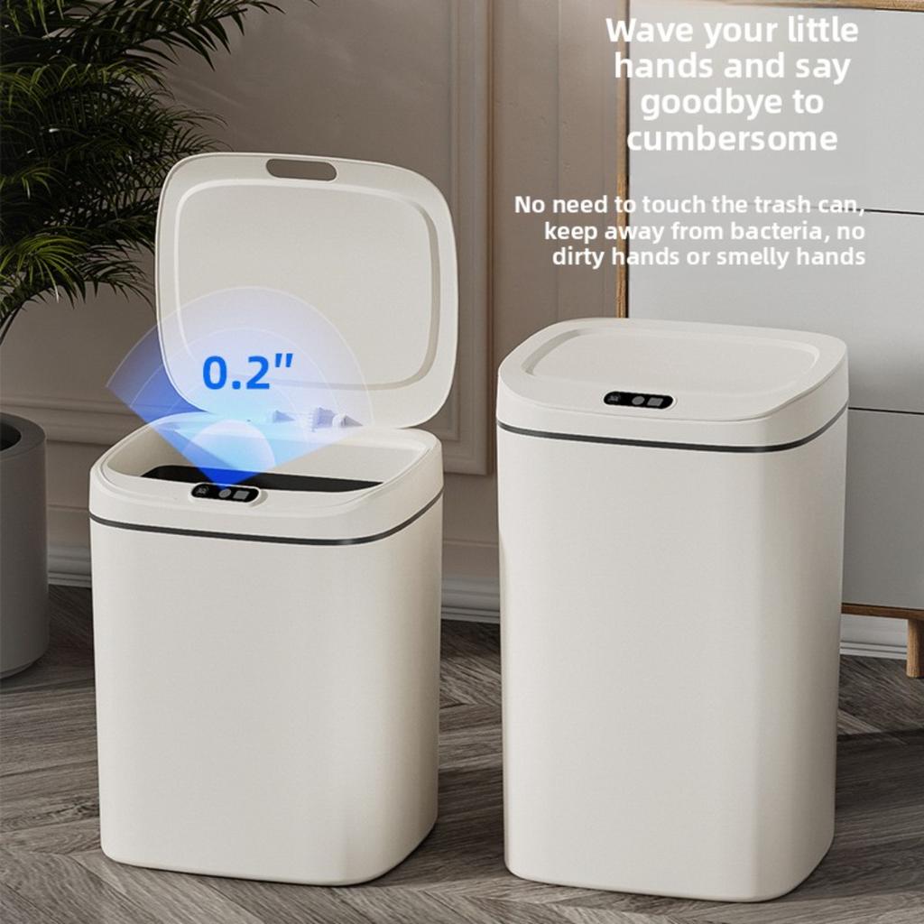 Smart Trash Can, Silent Closure - Anti Odor, Multiple Capacity Options - Requires AA Battery Power (excluding Battery),
