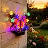 Solcellelampe, Sommerfugledesign Udendørs Vægdekoration, Havekunst Blødt Glødende Solcellelampe, Håndmalet UV-belagt Solcellelampe til Gårdhave Terrasse Fest