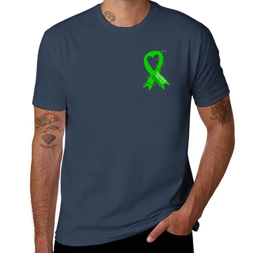 Cerebral Palsy Warrior Awareness Ribbon Tshirt Plus Size Summer Casual Tshirt