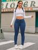 European & American Style High-Waisted Skinny Jeans for Women