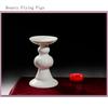 1PCS Ceramic High Footed Lotus Leaf Lamp Platform Buddhist Hall for Offering Buddha Lamps Butter Lamps Candle Holders