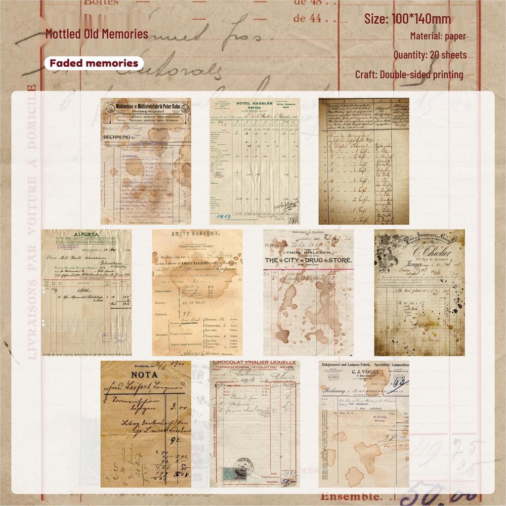 Retro Dye Series Materialpaket: Vintage Hintergrundpapier & DIY Journal Dekoration