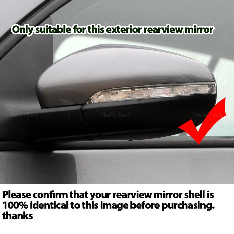 For Volkswagen GOLF 6 VI MK6 GTI R Line R20 Touran Carbon Fiber Pattern Mirror Case Black Side Wing Rearview Mirror Cover
