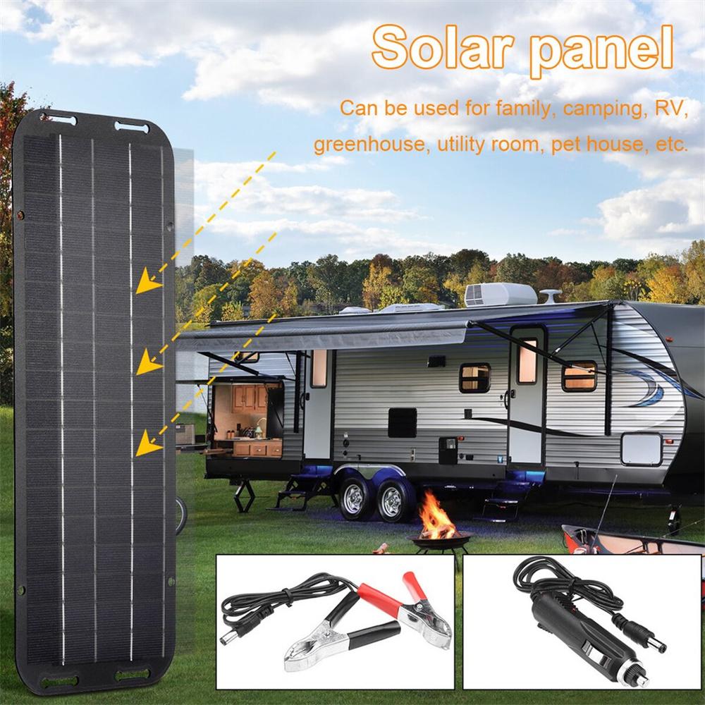 20W Solar Panel Kit 12V Waterproof Solar Trickle Charger Portable Solar Powered Charger Kit High Efficiency Car Battery Charger
