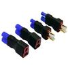 2 par T-kontaktstil till EC2 hane/hona RC-kontaktadapter för RC Lipo-kontakter