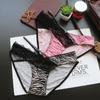 Women's Panties Milk Silk Underwear Ribbon Cross Cutout Lace Panties Women's Zebra Briefs Low Rise