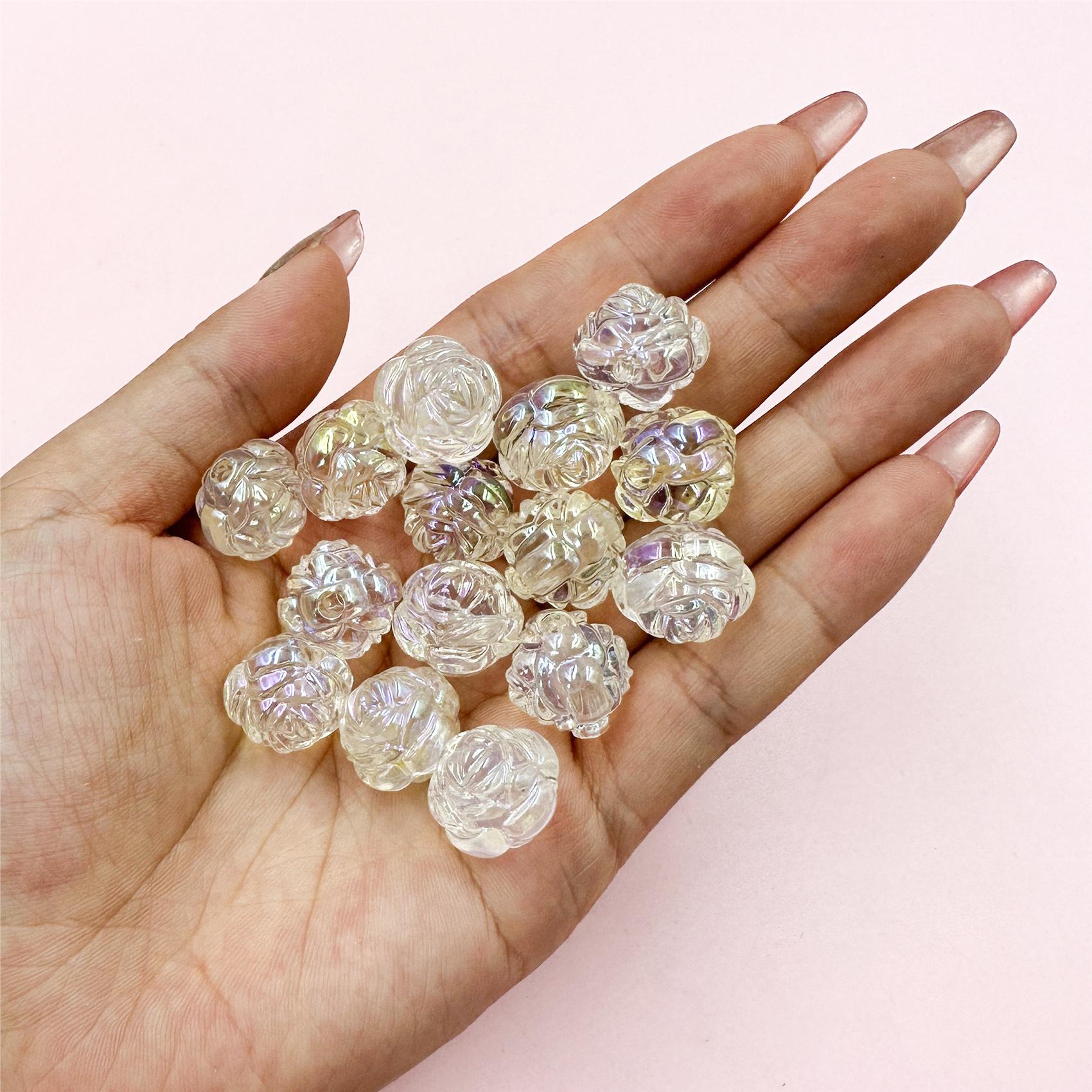 

21 мм браслеты свободные бусины цветы изготовление ювелирных изделий акрил для ожерелья 15 шт. мода DIY