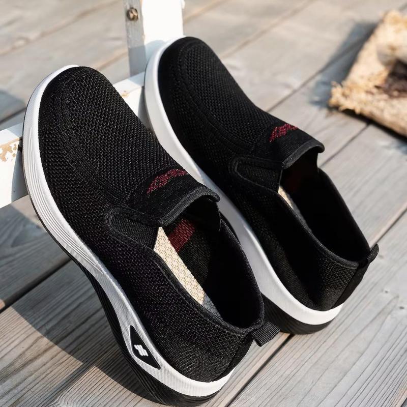 Summer New Women's Cut-out Sneakers Casual Breathable Slip On Walking Shoes Lightweight Outdoor Flat Shoes