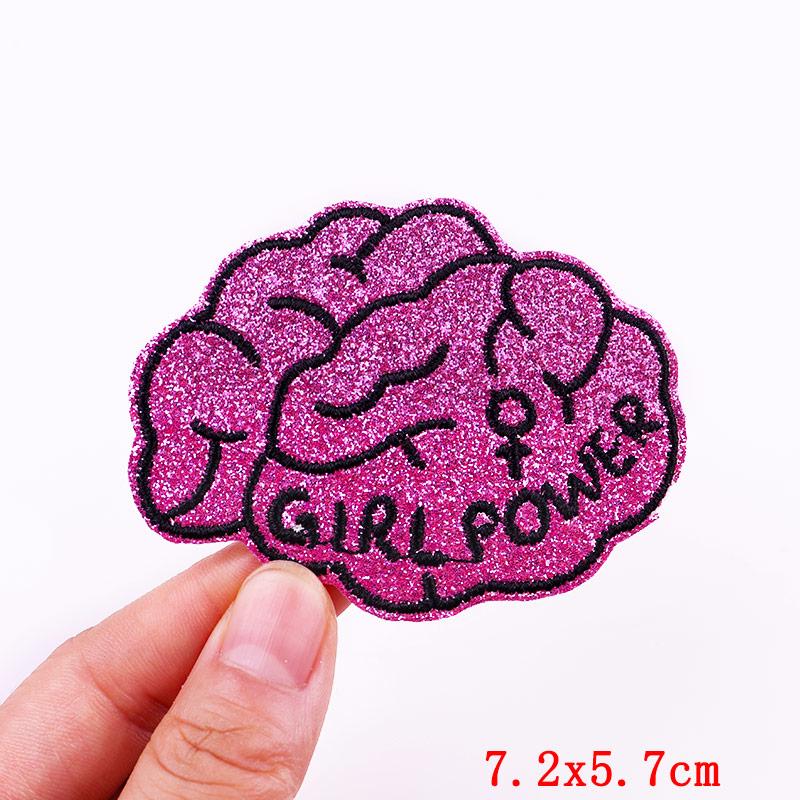 Cartoon Cup/Letter Slogan Embroidered Patches Hats Jackets Embroidery DIY Iron On Patches For Clothing Thermoadhesive Patches