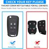 QBUC for Chevy Key Fob Cover with Diamond Keychain, for Chevrolet Equinox Malibu Camaro Cruze Impala GMC, for Buick LaCrosse Regal Allure Key